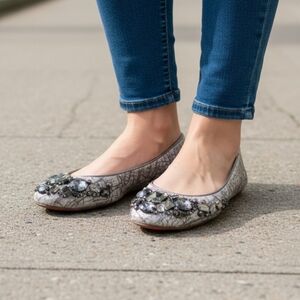 Coach Denisse Rhinestone Embellished Flats